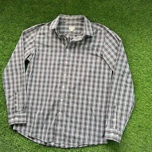 Filson red multicolor plaid button up shirt size L